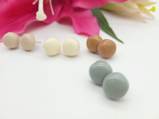 Preview: unregelmäßige Pastell Ohrstecker